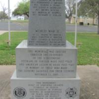 Schulenberg TX War Memorial4.JPG