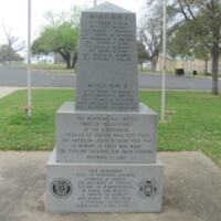 Schulenberg TX War Memorial.JPG