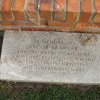 Jacob Brawler & Sons Marker AmRev Florence Natl Cemetery SC.JPG
